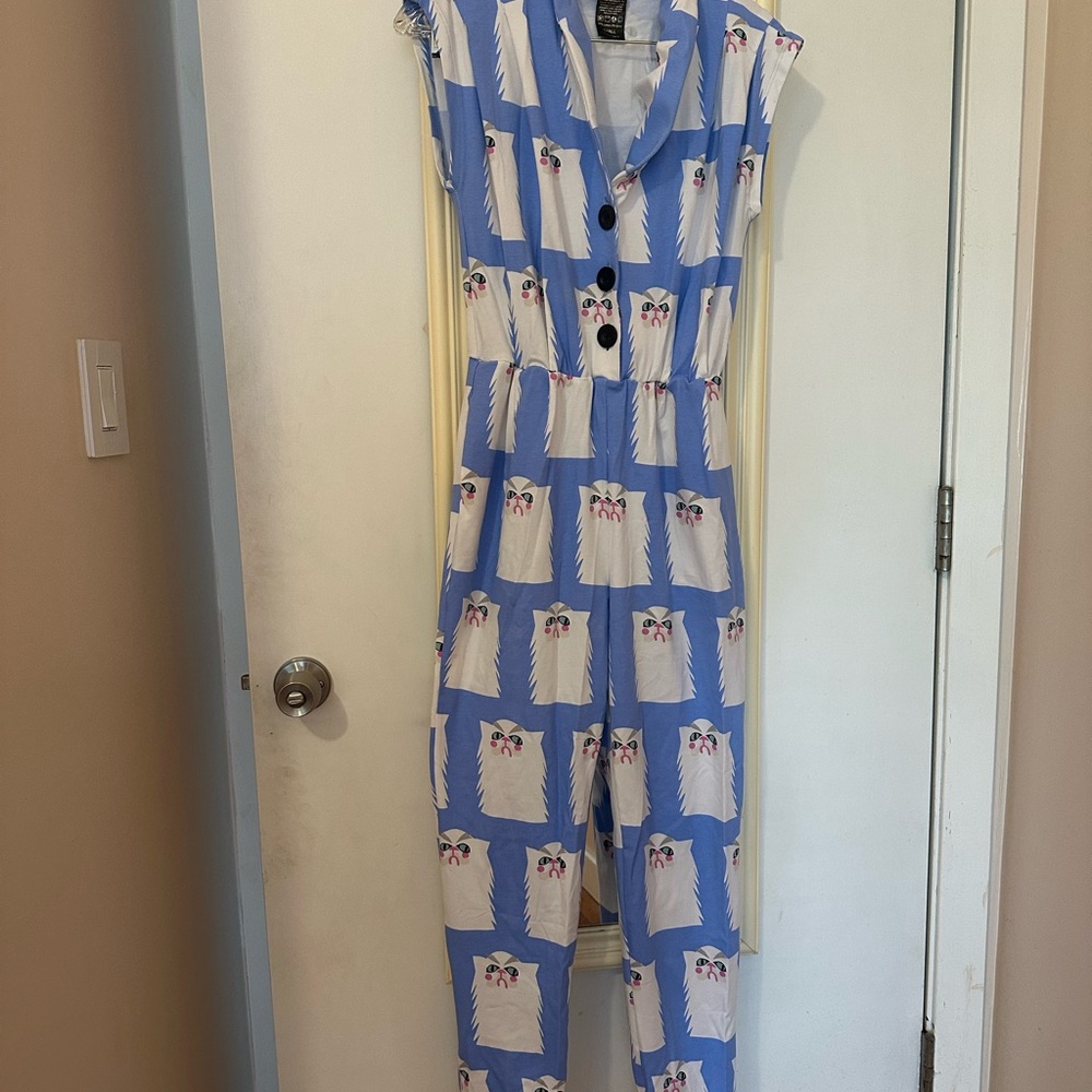 Nooworks Grumpy Cat Magic Suit Print Jumpsuit Small